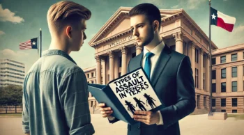 Criminal defense attorney near you reviewing different types of assault charges under Texas law with a concerned client