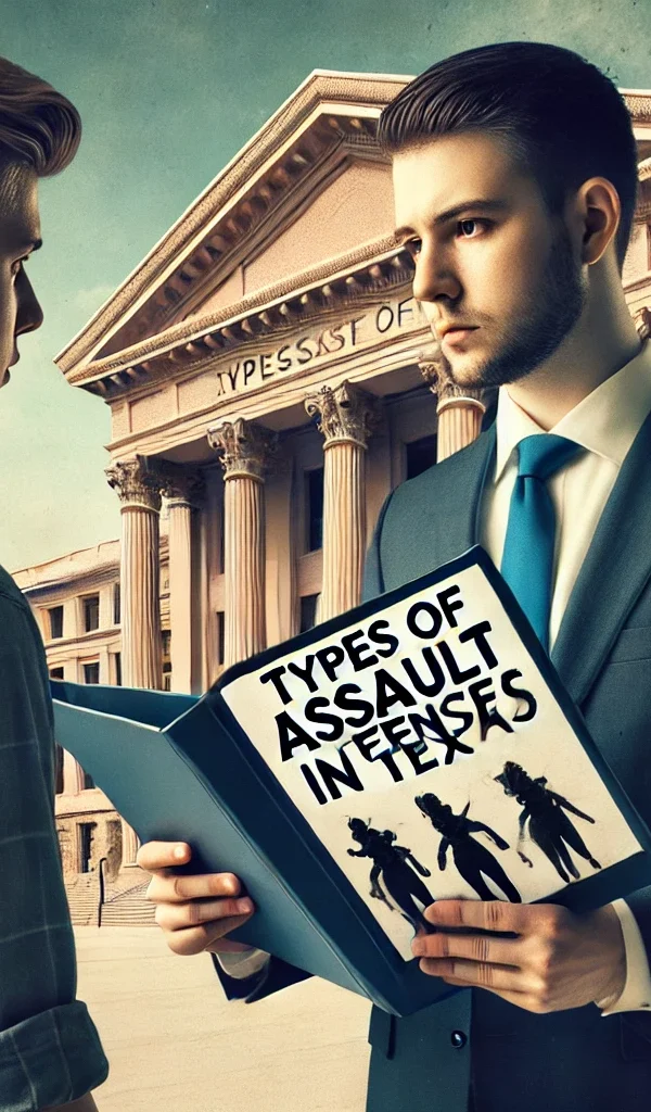 Criminal defense attorney near you reviewing different types of assault charges under Texas law with a concerned client